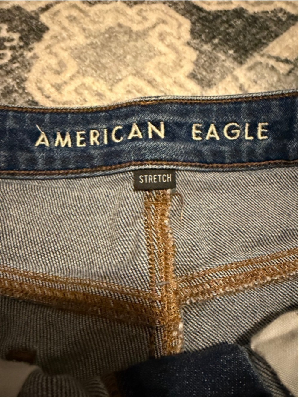 American Eagle Mom Jean Stretch - High-Waisted Distressed - Size 6 Regular - Picture 4 of 10